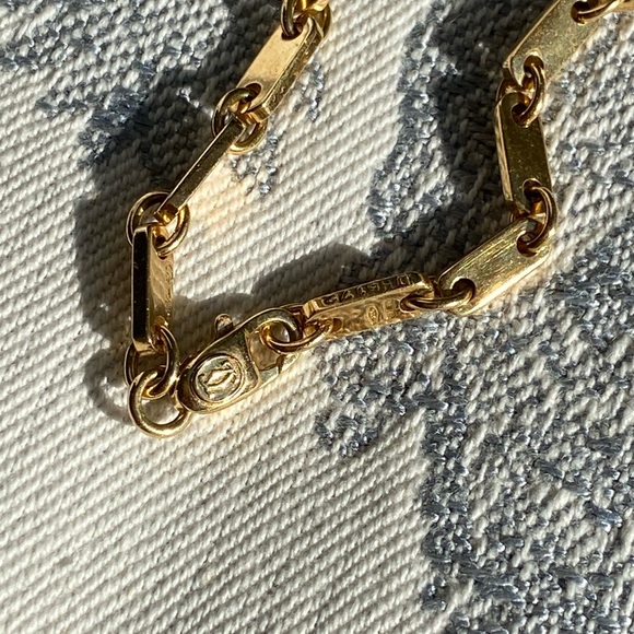 Vintage fidelity cartier 18k gold long chain link bracelet - Picture 4 of 10